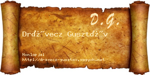 Drávecz Gusztáv névjegykártya