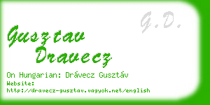 gusztav dravecz business card