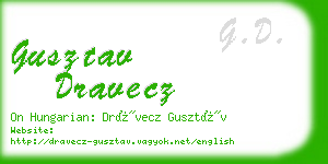 gusztav dravecz business card